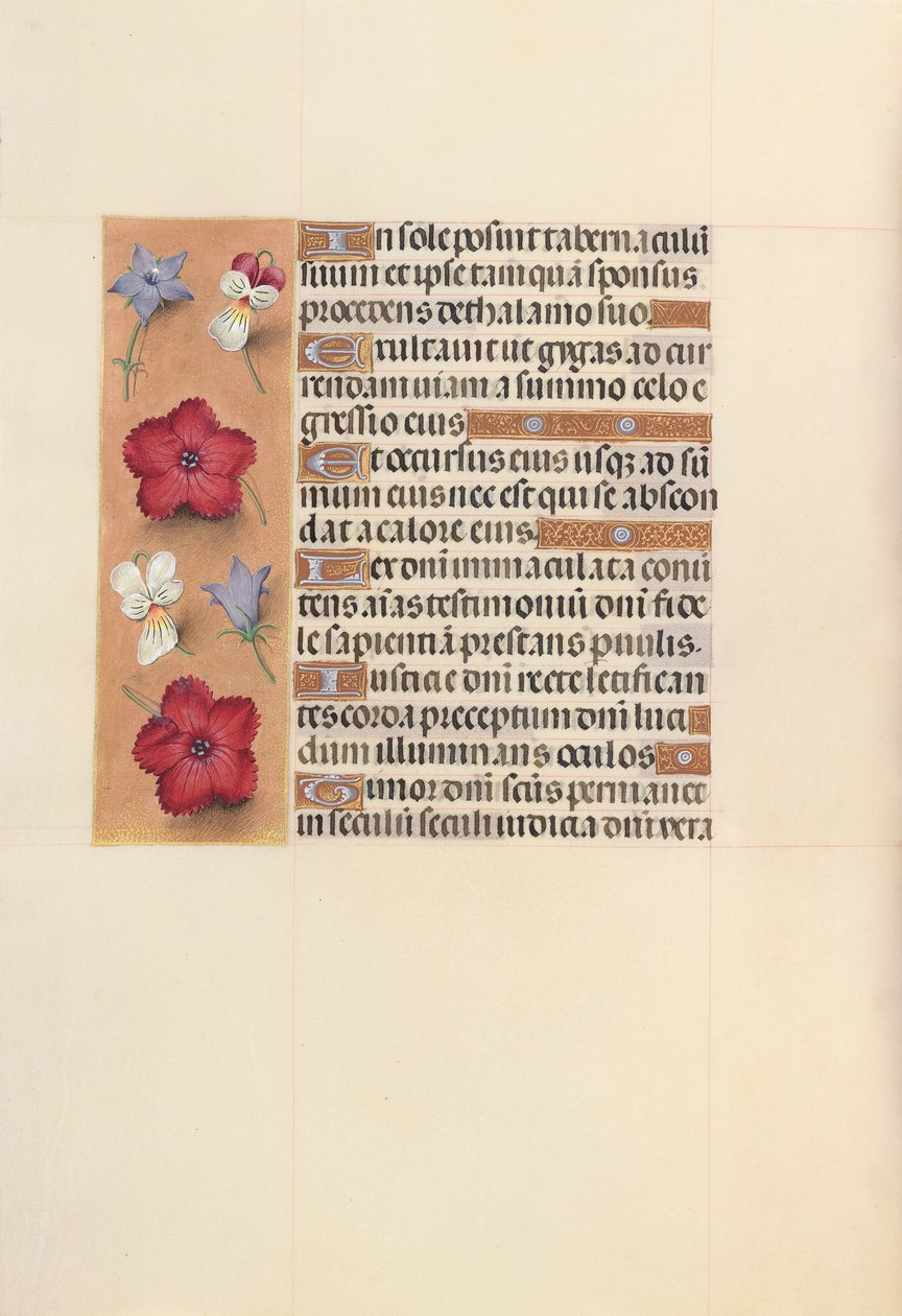 Dronning Isabella den katolske, dronning af Spaniens åbningstider: Fol. 101v, ca. 1500. af Master of the First Prayerbook of Maximillian