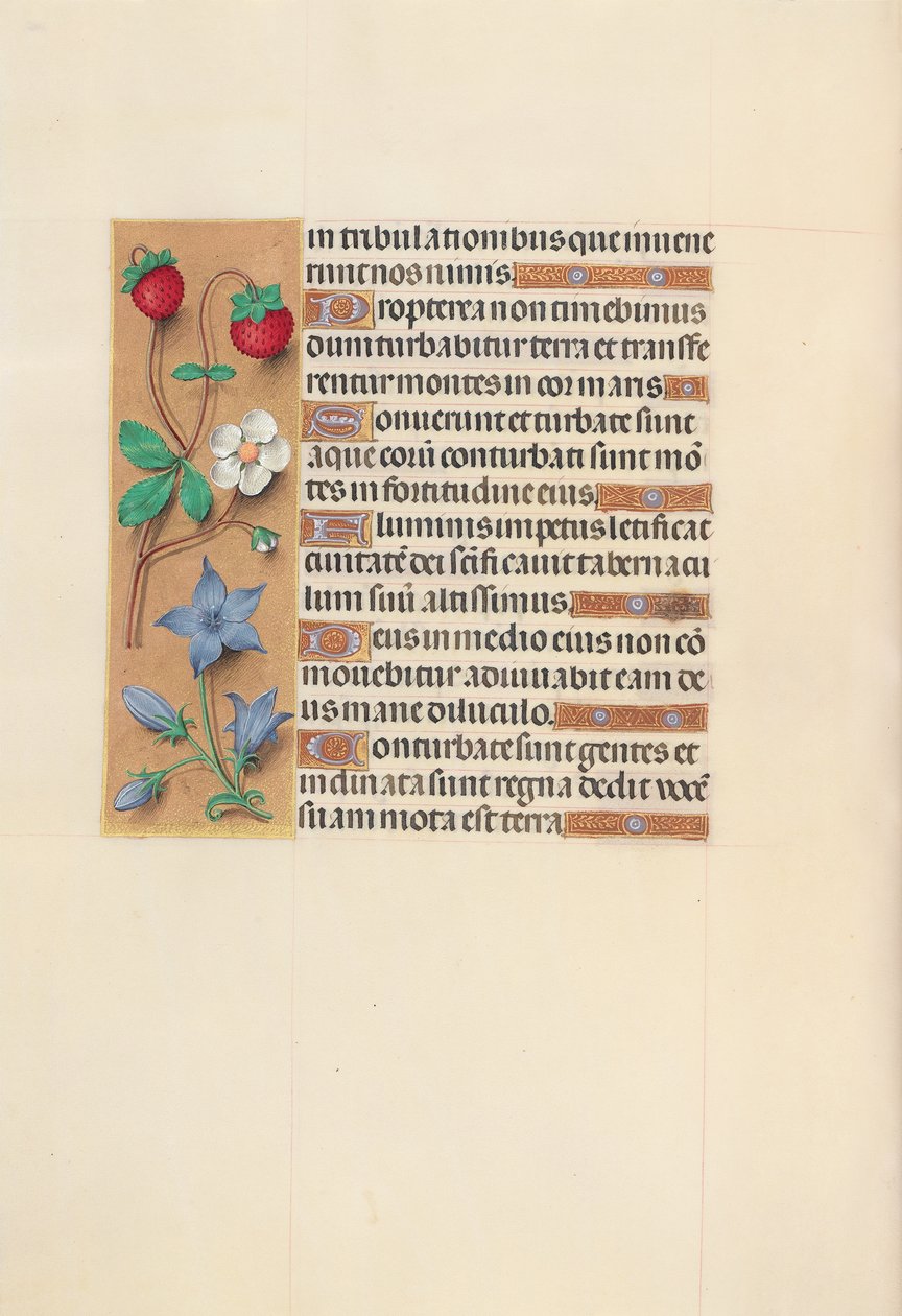 Hours of Dronning Isabella den Katolik, Dronning af Spanien: Fol. 105v, ca. 1500. af Master of the First Prayerbook of Maximillian