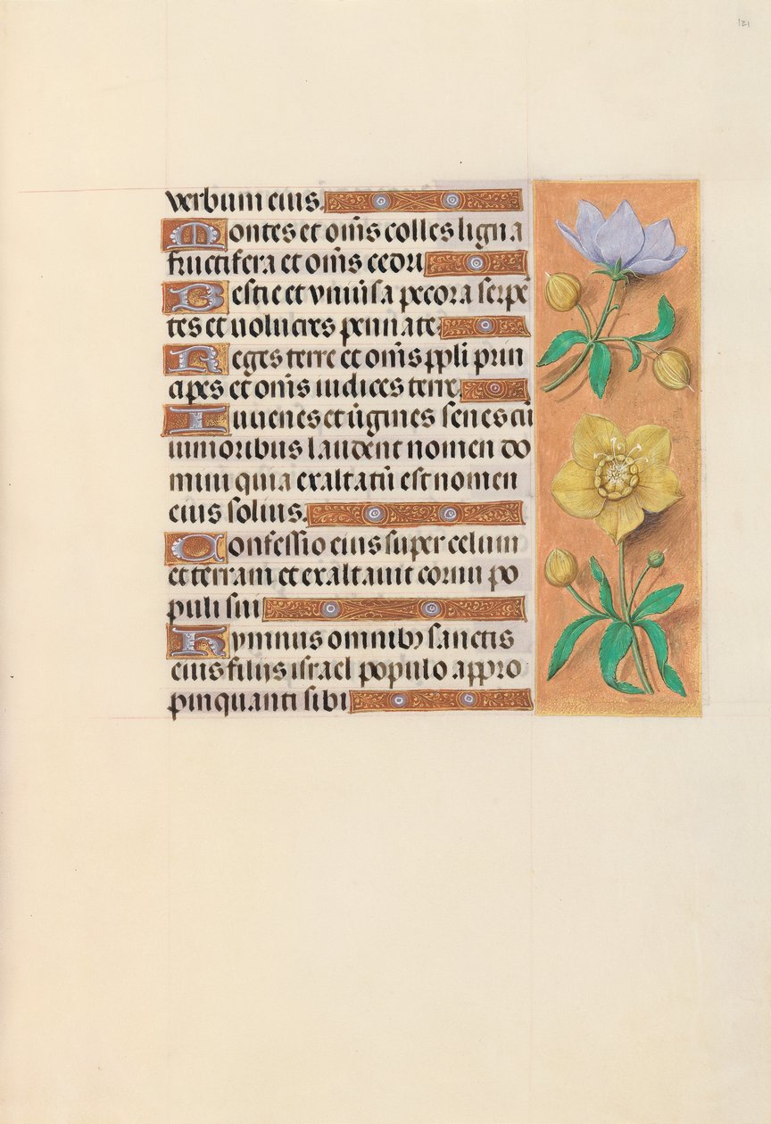 Hours of Dronning Isabella den Katolik, Dronning af Spanien: Fol. 121r, ca. 1500. af Master of the First Prayerbook of Maximillian
