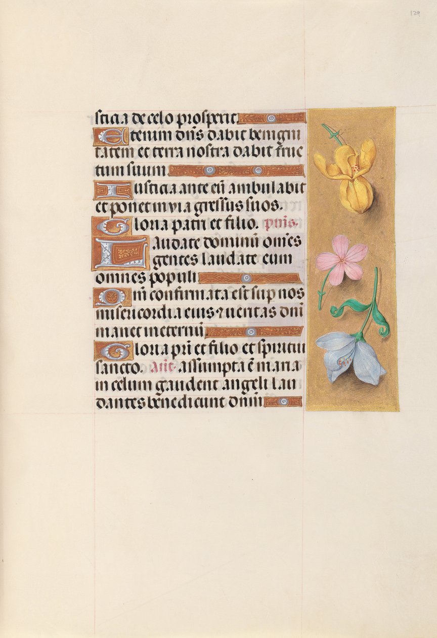 Hours of Dronning Isabella den Katolik, Dronning af Spanien: Fol. 129r, ca. 1500. af Master of the First Prayerbook of Maximillian