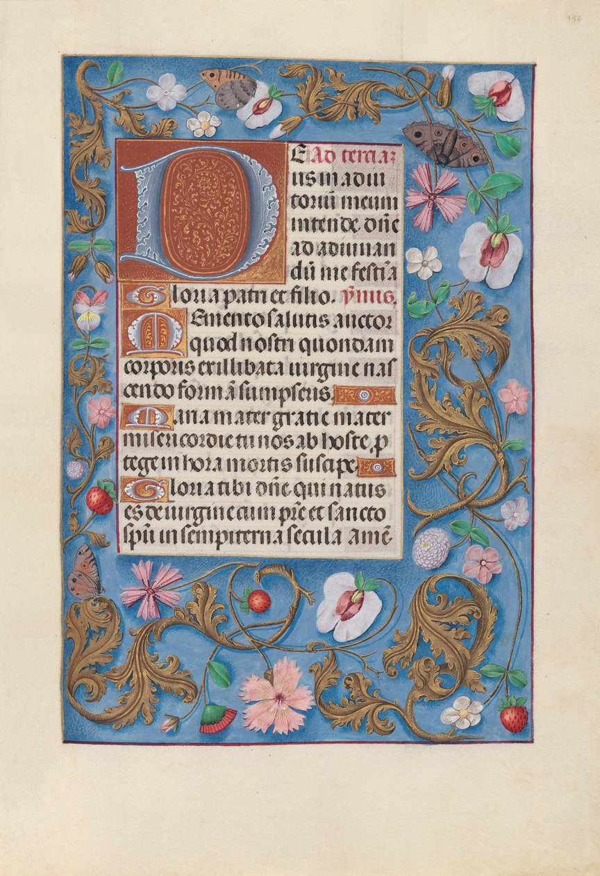 Dronning Isabella den Katolskes timer, dronning af Spanien:  Fol. 132r af Master of the First Prayerbook of Maximillian