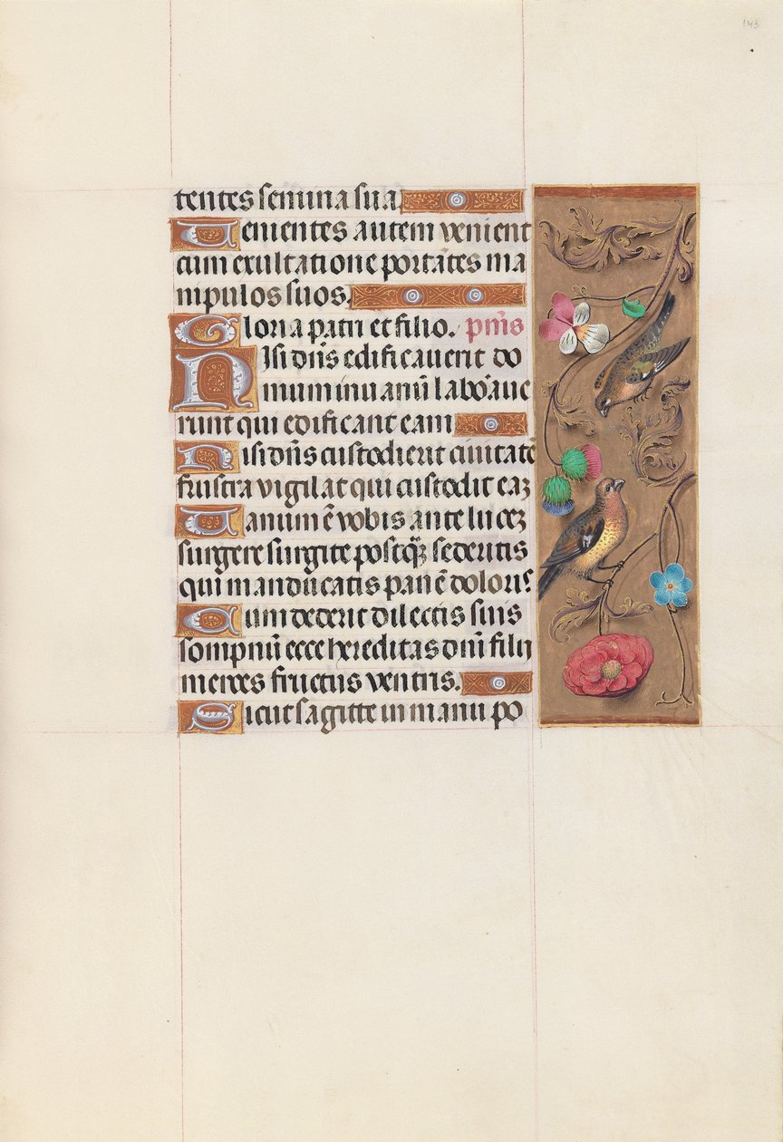 Dronning Isabella den katolske, dronning af Spanien: Fol. 143r, ca. 1500. af Master of the First Prayerbook of Maximillian