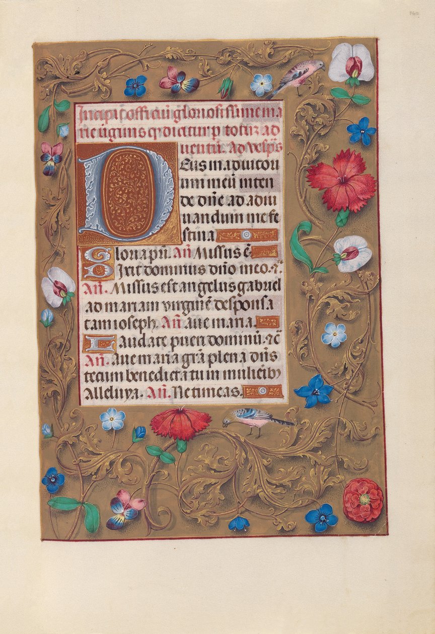 Dronning Isabella den Katolskes timer, dronning af Spanien:  Fol. 160r af Master of the First Prayerbook of Maximillian