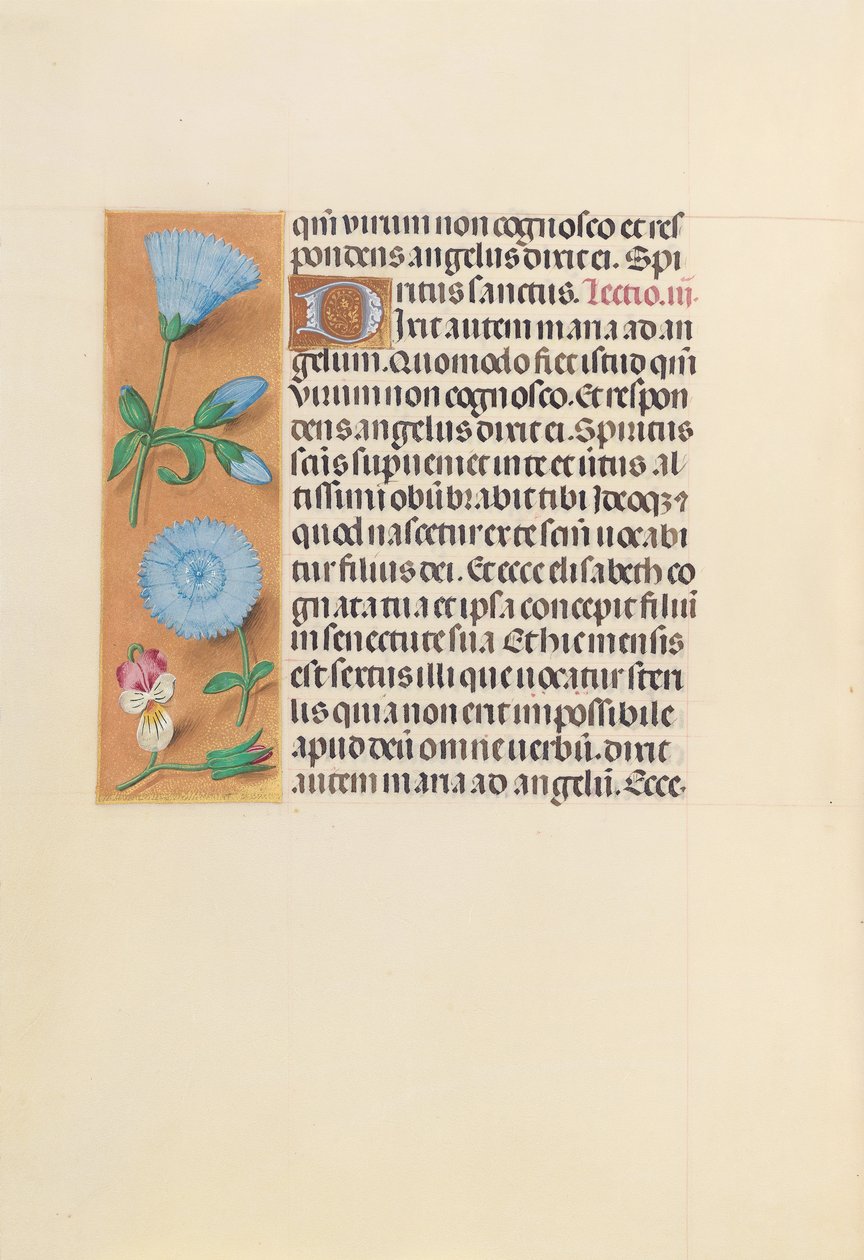 Dronning Isabella den katolske, dronning af Spaniens åbningstider: Fol. 163v, ca. 1500. af Master of the First Prayerbook of Maximillian