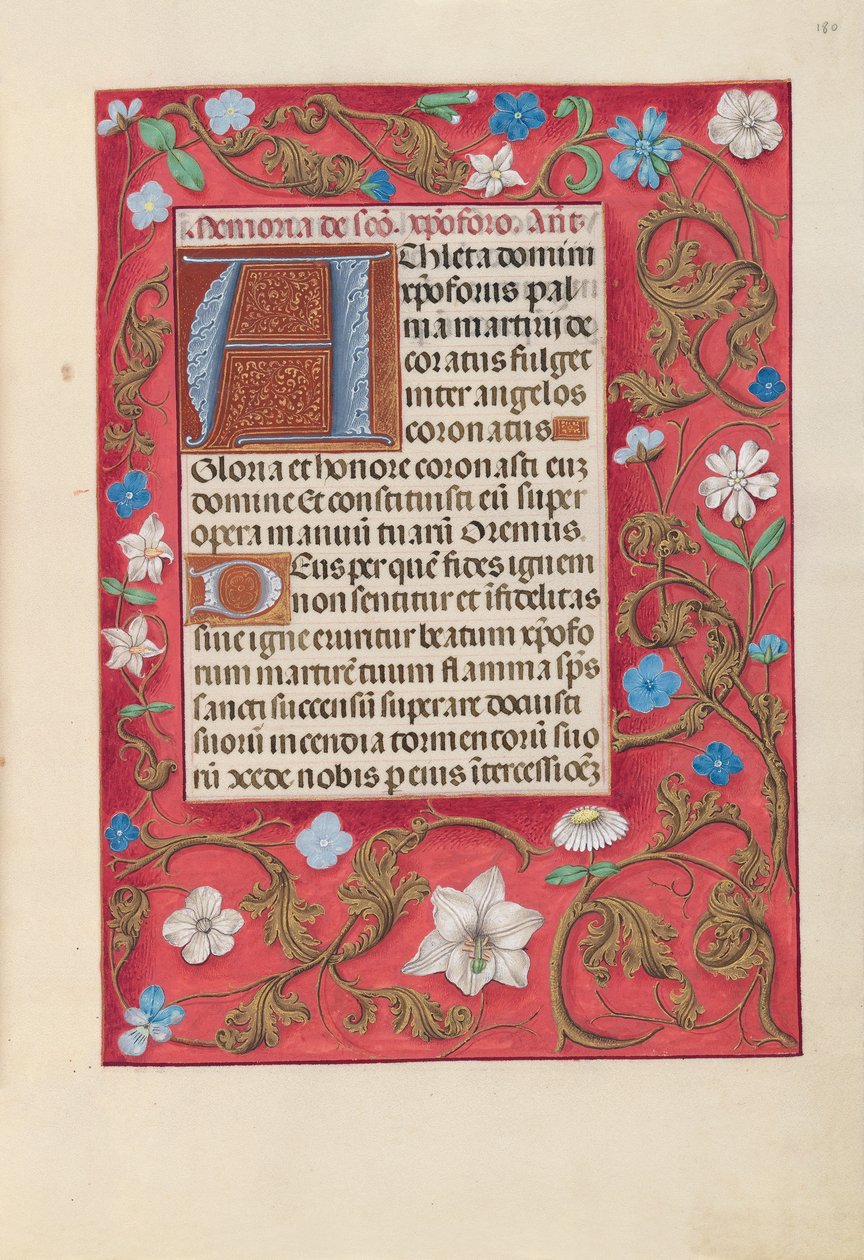 Dronning Isabella den katolske, dronning af Spaniens åbningstider: Fol. 180r, ca. 1500. af Master of the First Prayerbook of Maximillian