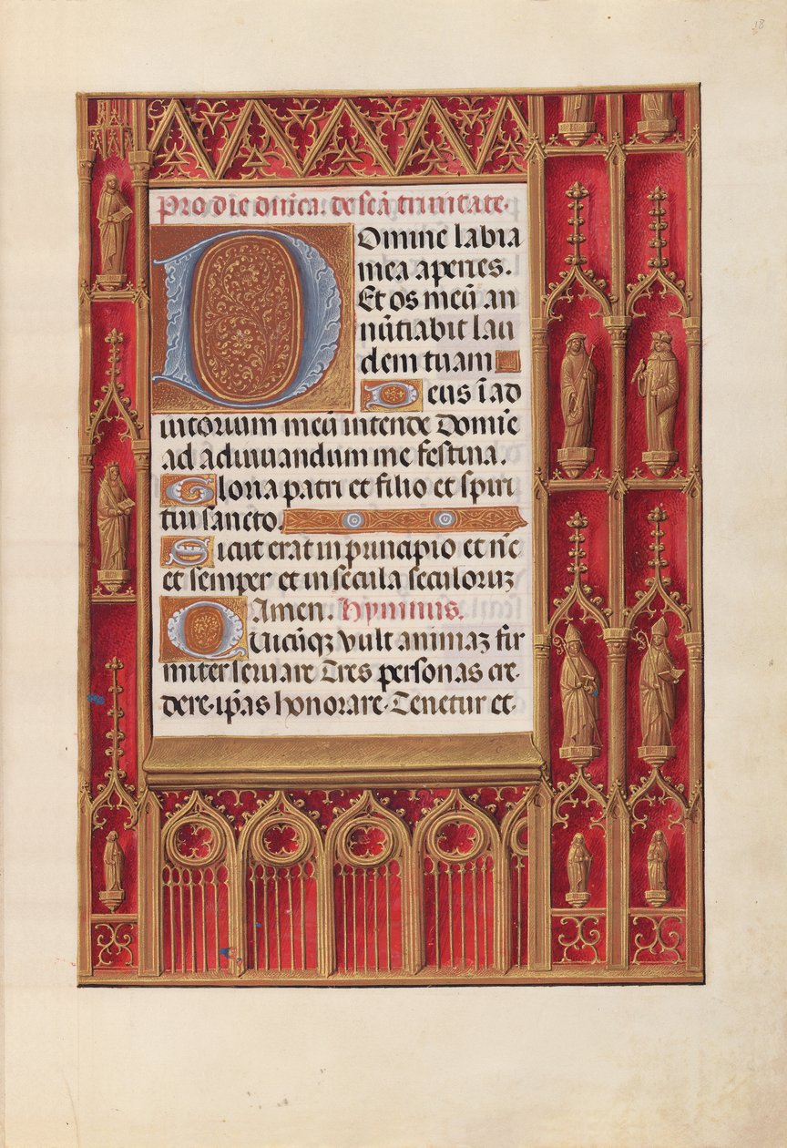 Hours of Dronning Isabella den Katolik, Dronning af Spanien: Fol. 18r, c. 1500. af Master of the First Prayerbook of Maximillian