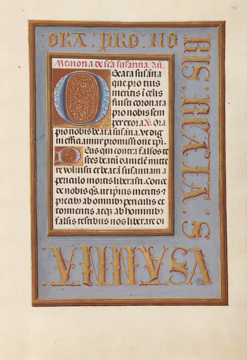 Dronning Isabella den katolske, dronning af Spaniens åbningstider: Fol. 196r, ca. 1500. af Master of the First Prayerbook of Maximillian