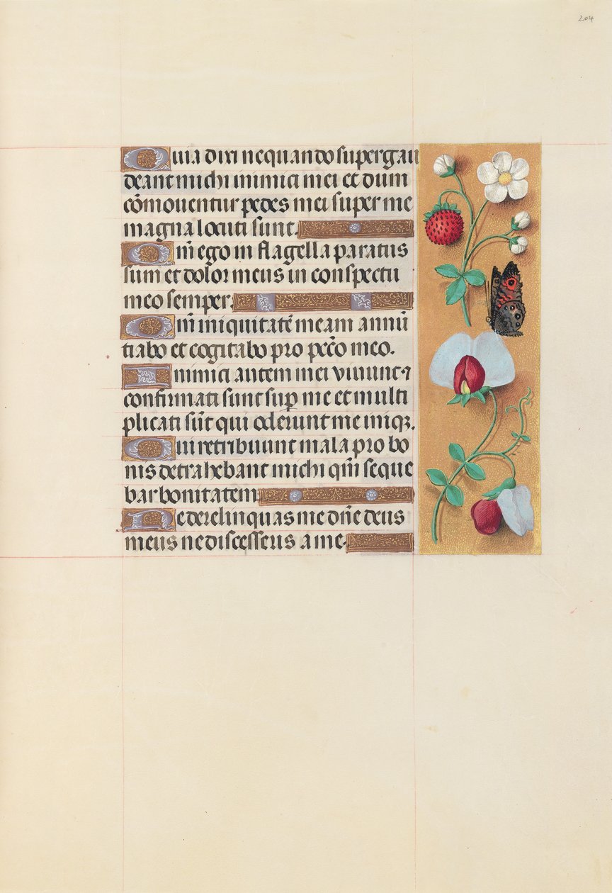 Dronning Isabella den katolske, dronning af Spaniens åbningstider: Fol. 204r, ca. 1500. af Master of the First Prayerbook of Maximillian