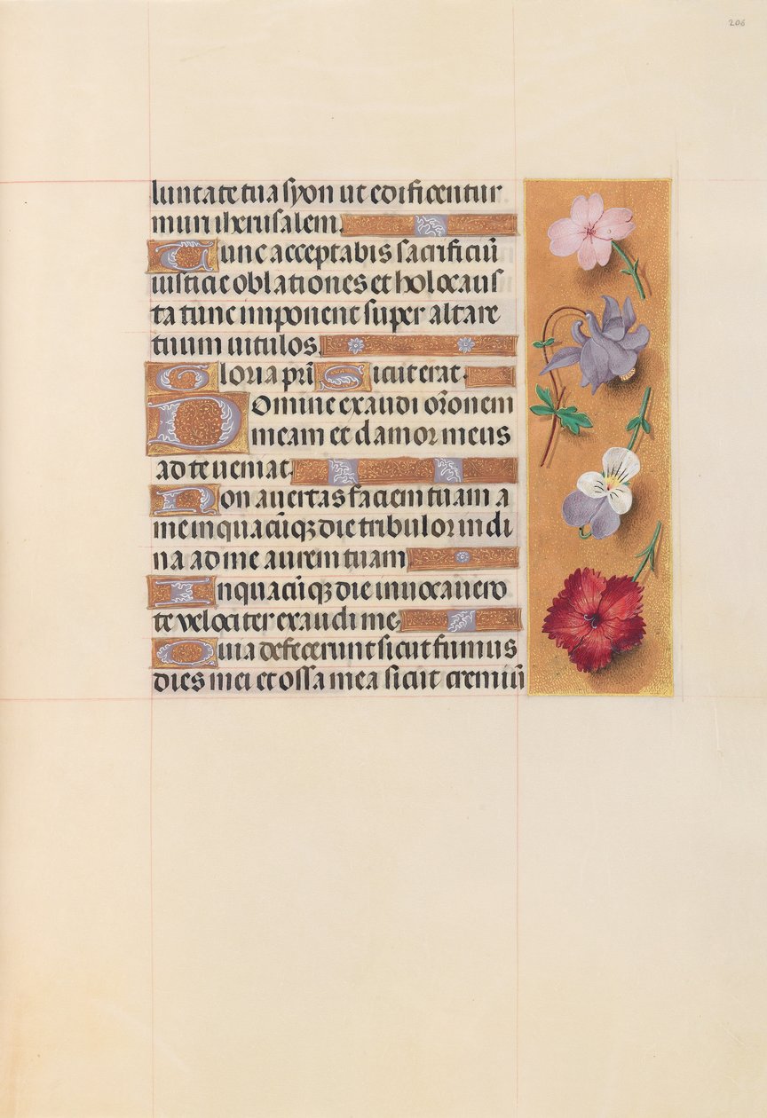 Hours of Dronning Isabella den Katolik, Dronning af Spanien: Fol. 206r, ca. 1500. af Master of the First Prayerbook of Maximillian