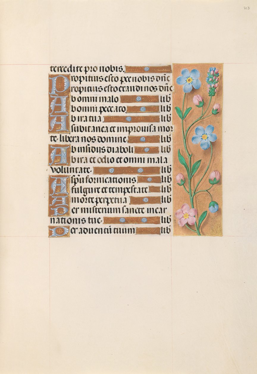 Dronning Isabella den katolske, dronning af Spaniens åbningstider: Fol. 213r, ca. 1500. af Master of the First Prayerbook of Maximillian