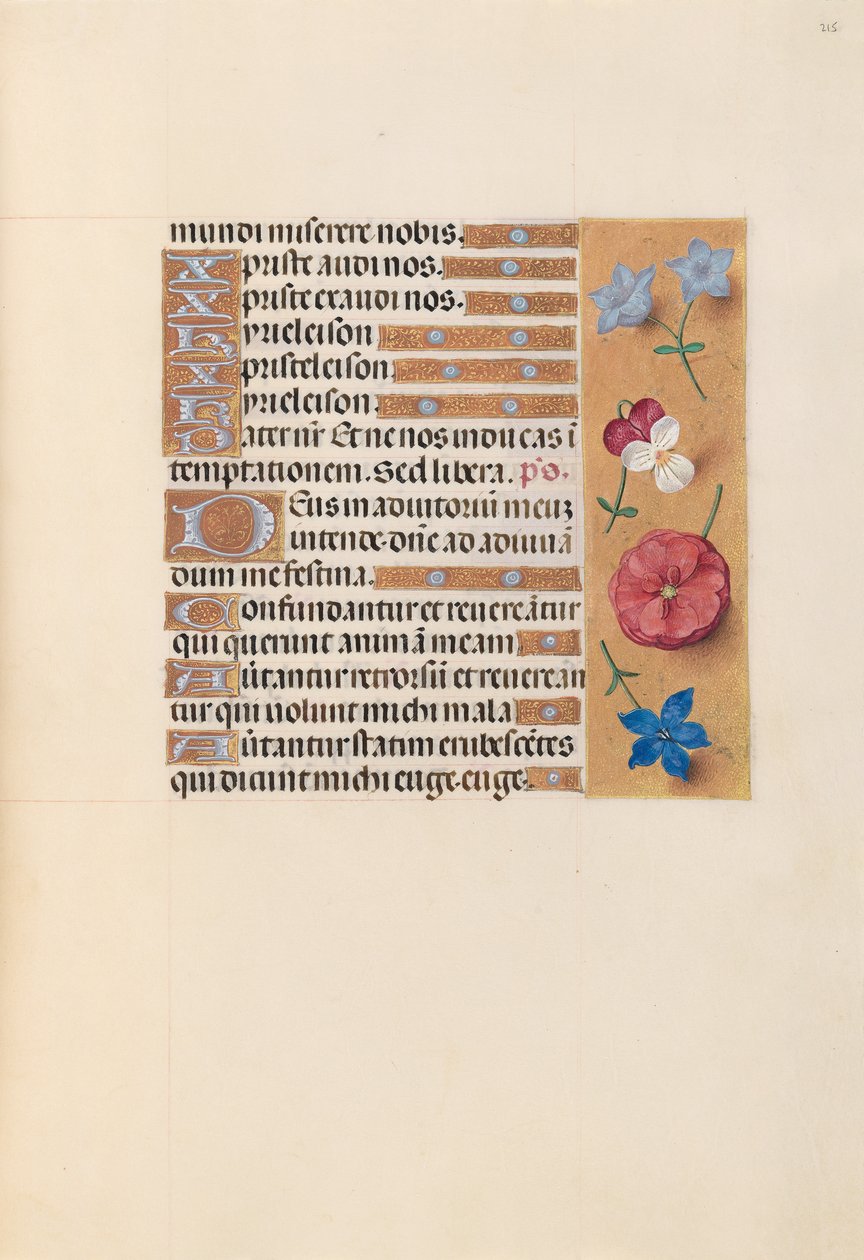 Dronning Isabella den katolske, dronning af Spaniens åbningstider: Fol. 215r, ca. 1500. af Master of the First Prayerbook of Maximillian