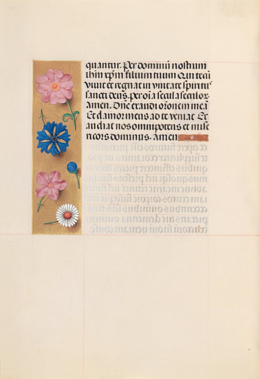 Dronning Isabella den katolske, dronning af Spaniens åbningstider: Fol. 218v, De dødes kontor, ca. 1500. af Master of the First Prayerbook of Maximillian