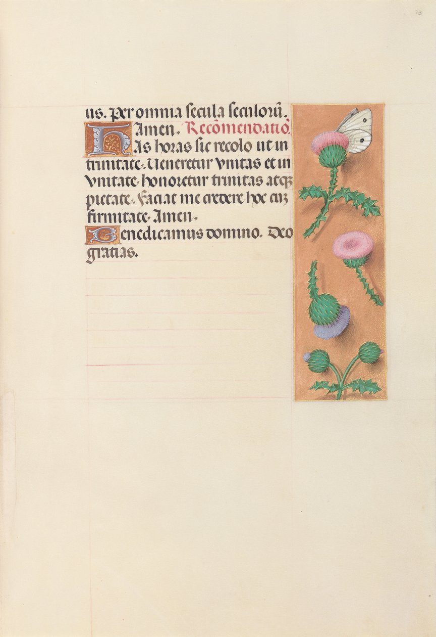 Hours of Dronning Isabella den Katolik, Dronning af Spanien: Fol. 23r, c. 1500. af Master of the First Prayerbook of Maximillian