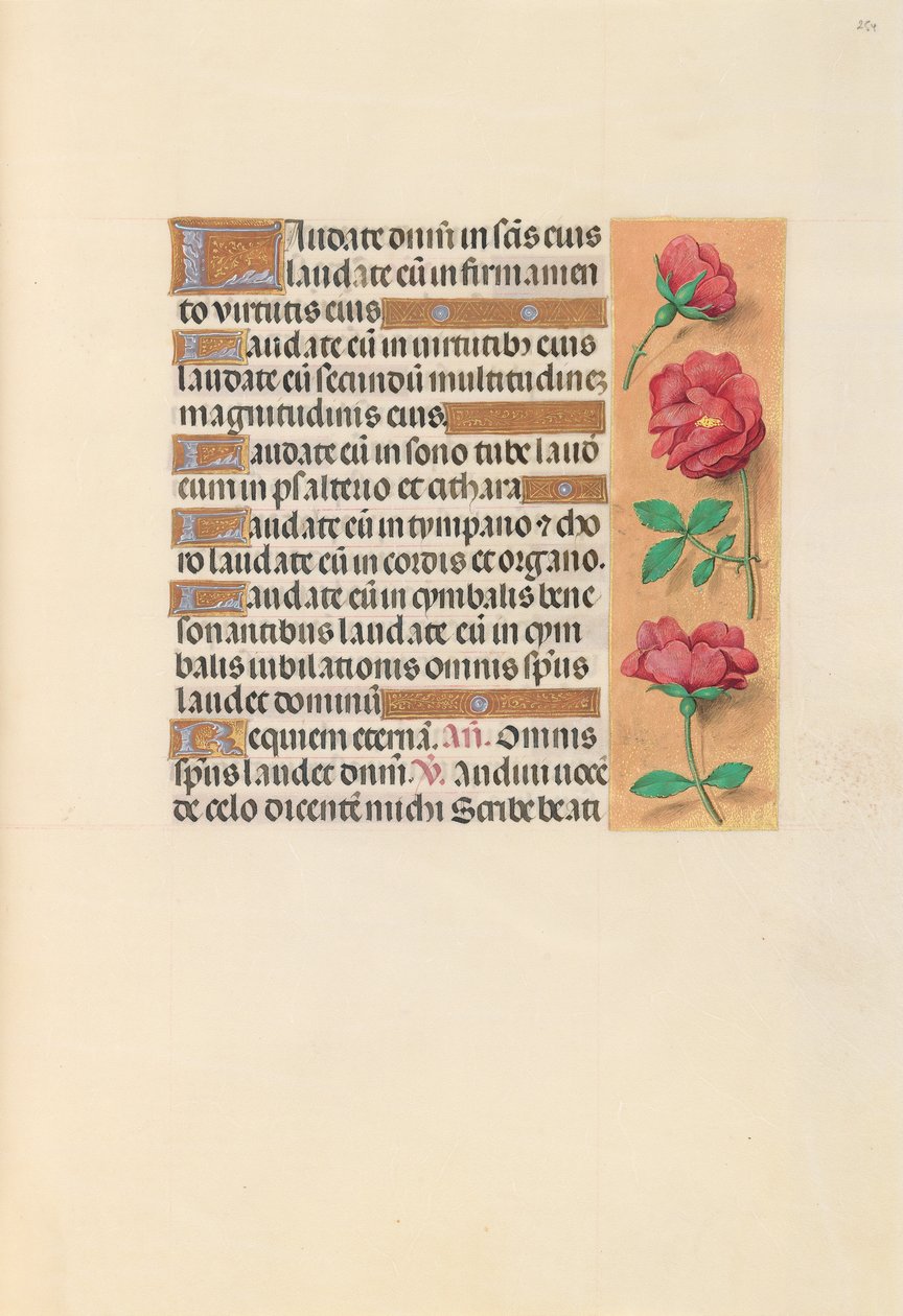 Dronning Isabella den katolske, dronning af Spaniens åbningstider: Fol. 254r, ca. 1500. af Master of the First Prayerbook of Maximillian