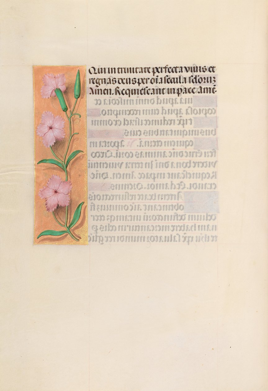 Dronning Isabella den katolske, dronning af Spaniens åbningstider: Fol. 256v, Jomfru og Barn, ca. 1500. af Master of the First Prayerbook of Maximillian