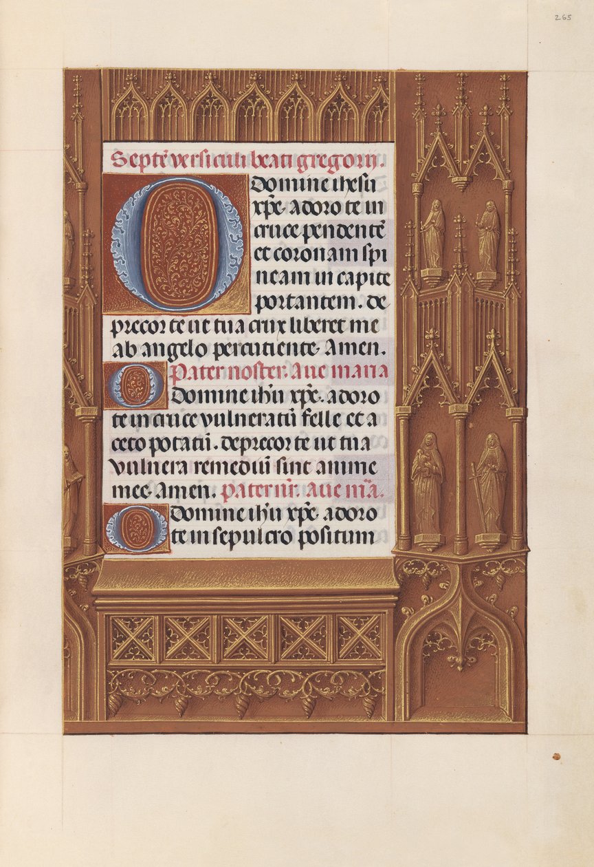 Hours of Dronning Isabella den Katolik, Dronning af Spanien: Fol. 265r, ca. 1500. af Master of the First Prayerbook of Maximillian