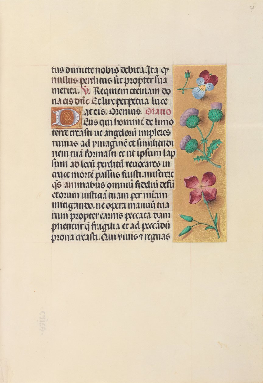 Dronning Isabella den katolske, dronning af Spaniens åbningstider: Fol. 26r, c. 1500. af Master of the First Prayerbook of Maximillian