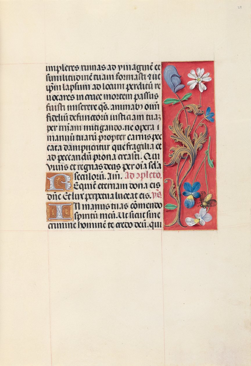 Dronning Isabella den katolske, dronning af Spaniens åbningstider: Fol. 29r, ca. 1500. af Master of the First Prayerbook of Maximillian