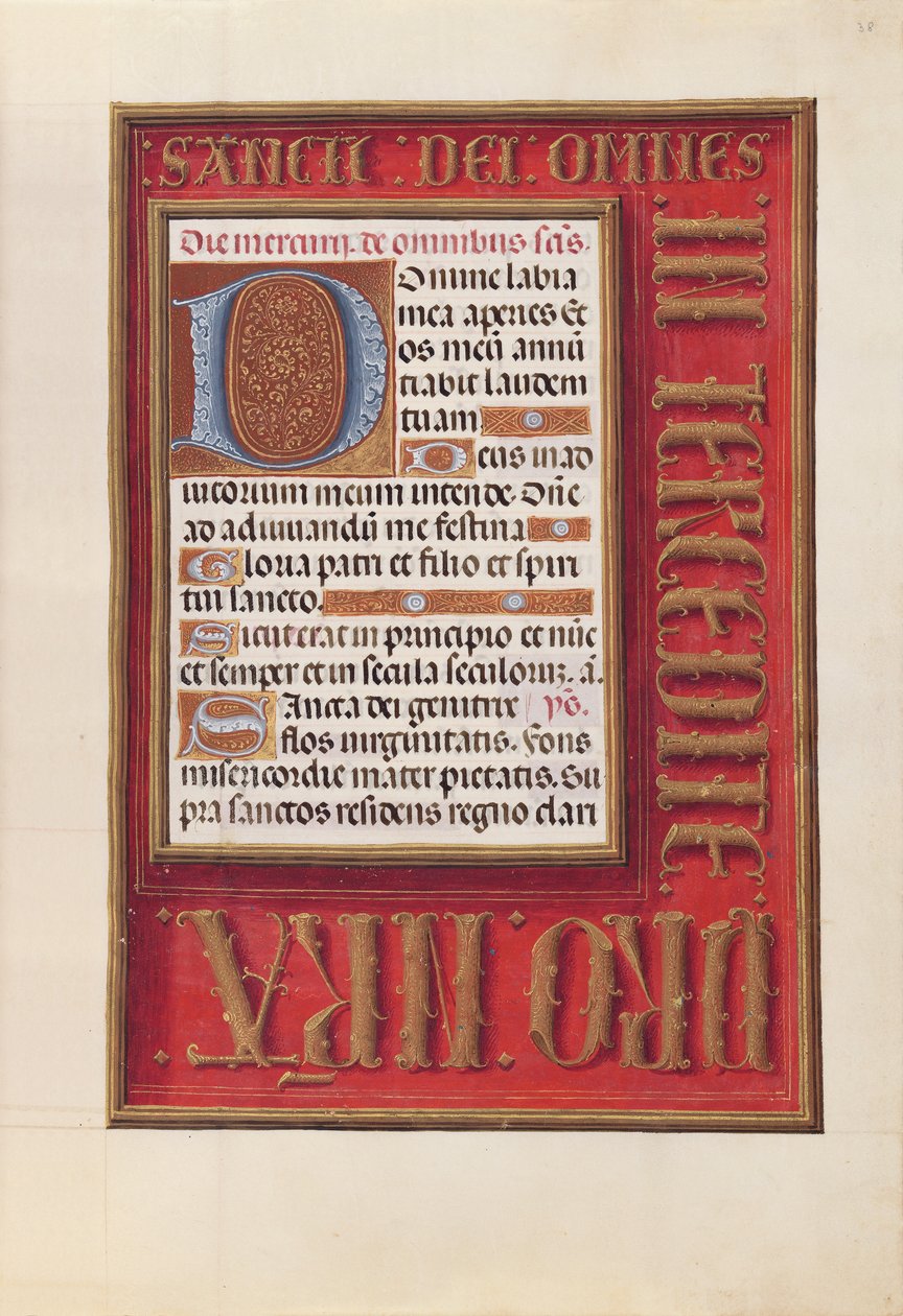 Hours of Dronning Isabella den Katolik, Dronning af Spanien: Fol. 38r, ca. 1500. af Master of the First Prayerbook of Maximillian