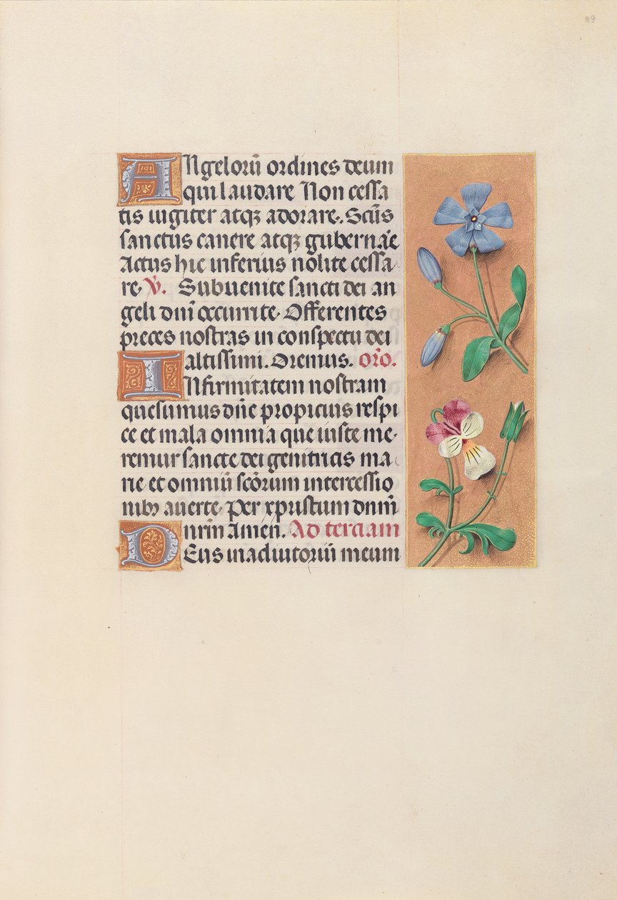 Dronning Isabella den katolske, dronning af Spaniens åbningstider: Fol. 39r, ca. 1500. af Master of the First Prayerbook of Maximillian