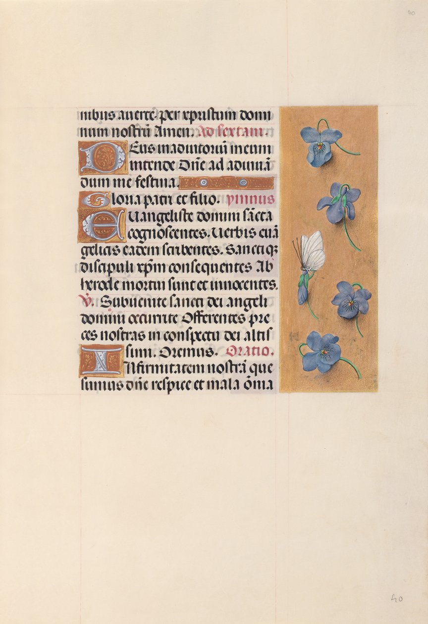 Dronning Isabella den katolske, dronning af Spaniens åbningstider: Fol. 40r, c. 1500. af Master of the First Prayerbook of Maximillian
