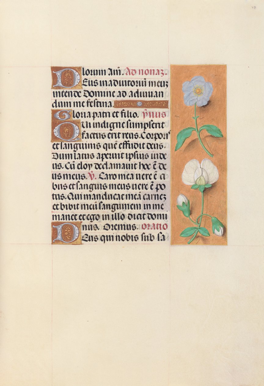 Dronning Isabella den katolske, dronning af Spaniens åbningstider: Fol. 47r, ca. 1500. af Master of the First Prayerbook of Maximillian
