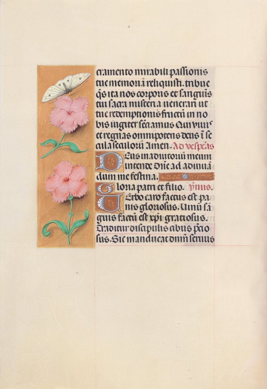 Dronning Isabella den katolske, dronning af Spaniens åbningstider: Fol. 47v, ca. 1500. af Master of the First Prayerbook of Maximillian