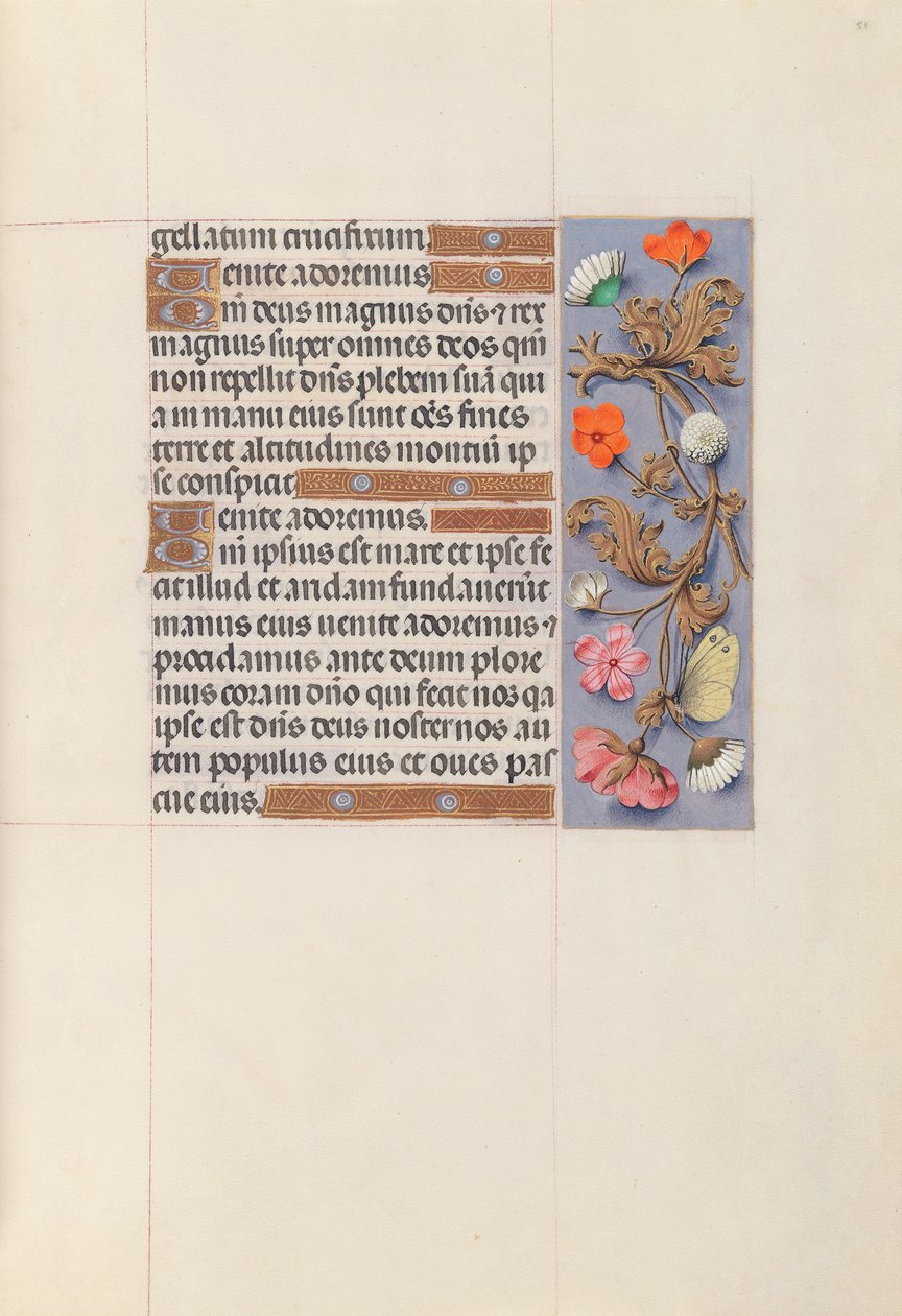 Hours of Dronning Isabella den Katolik, Dronning af Spanien: Fol. 51r, c. 1500. af Master of the First Prayerbook of Maximillian