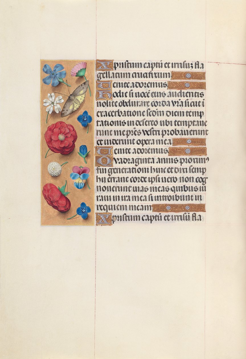 Dronning Isabella den katolske, dronning af Spaniens åbningstider: Fol. 51v, c. 1500. af Master of the First Prayerbook of Maximillian