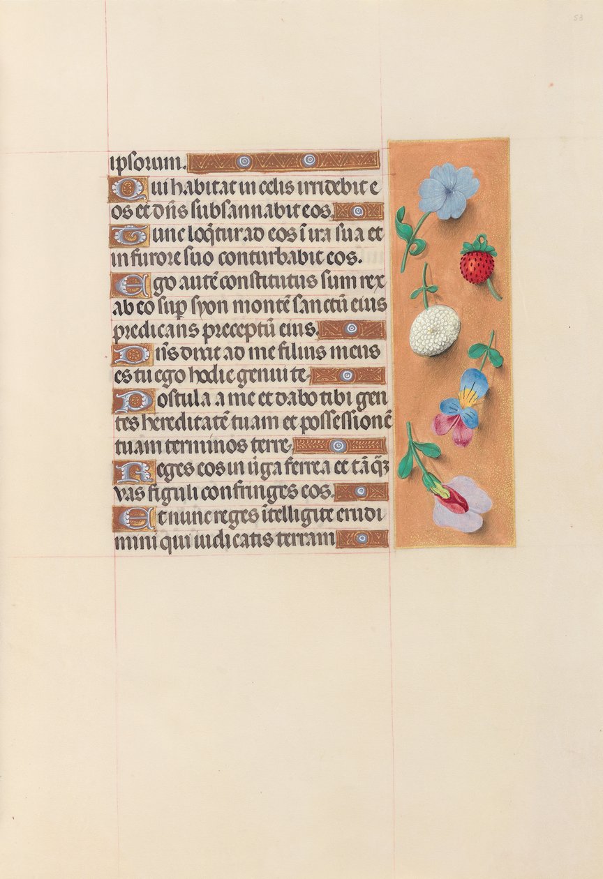 Dronning Isabella den katolske, dronning af Spaniens åbningstider: Fol. 53r, c. 1500. af Master of the First Prayerbook of Maximillian