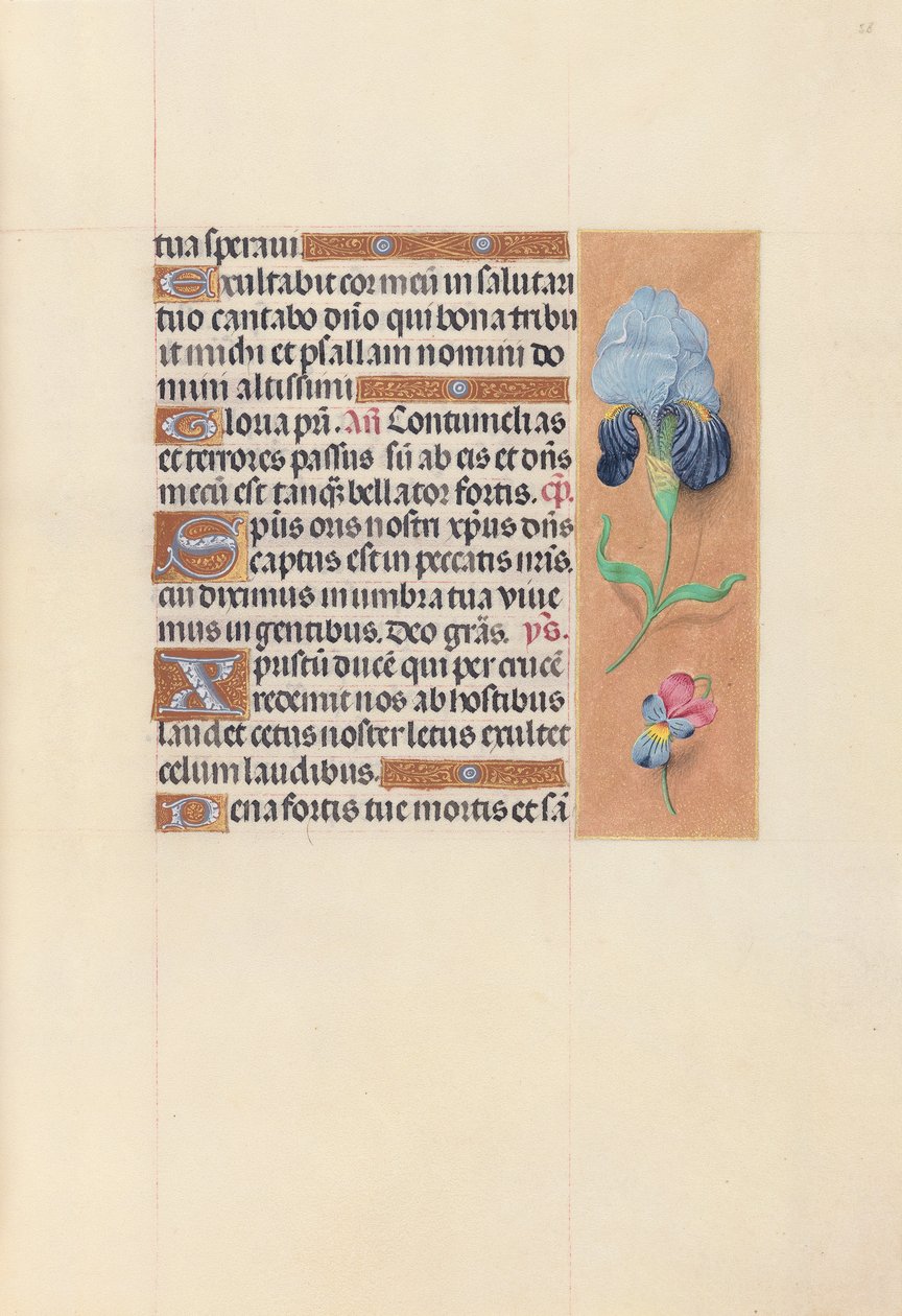 Dronning Isabella den katolske, dronning af Spaniens åbningstider: Fol. 58r, ca. 1500. af Master of the First Prayerbook of Maximillian