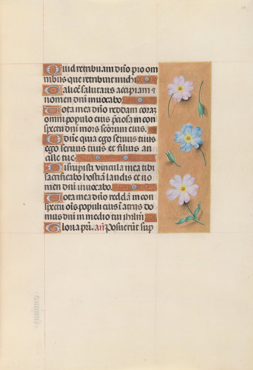Hours of Dronning Isabella den Katolik, Dronning af Spanien: Fol. 67r, ca. 1500. af Master of the First Prayerbook of Maximillian