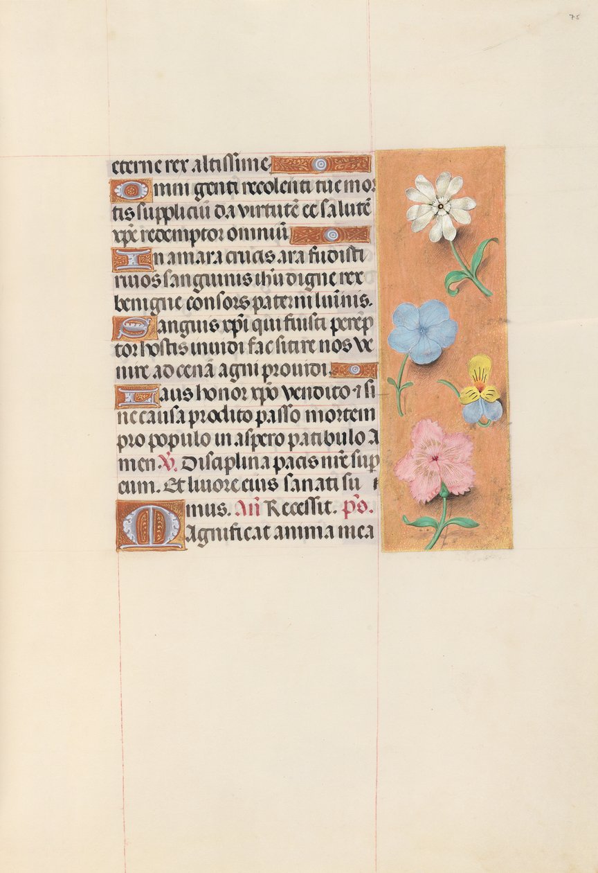 Hours of Dronning Isabella den Katolik, Dronning af Spanien: Fol. 75r, ca. 1500. af Master of the First Prayerbook of Maximillian