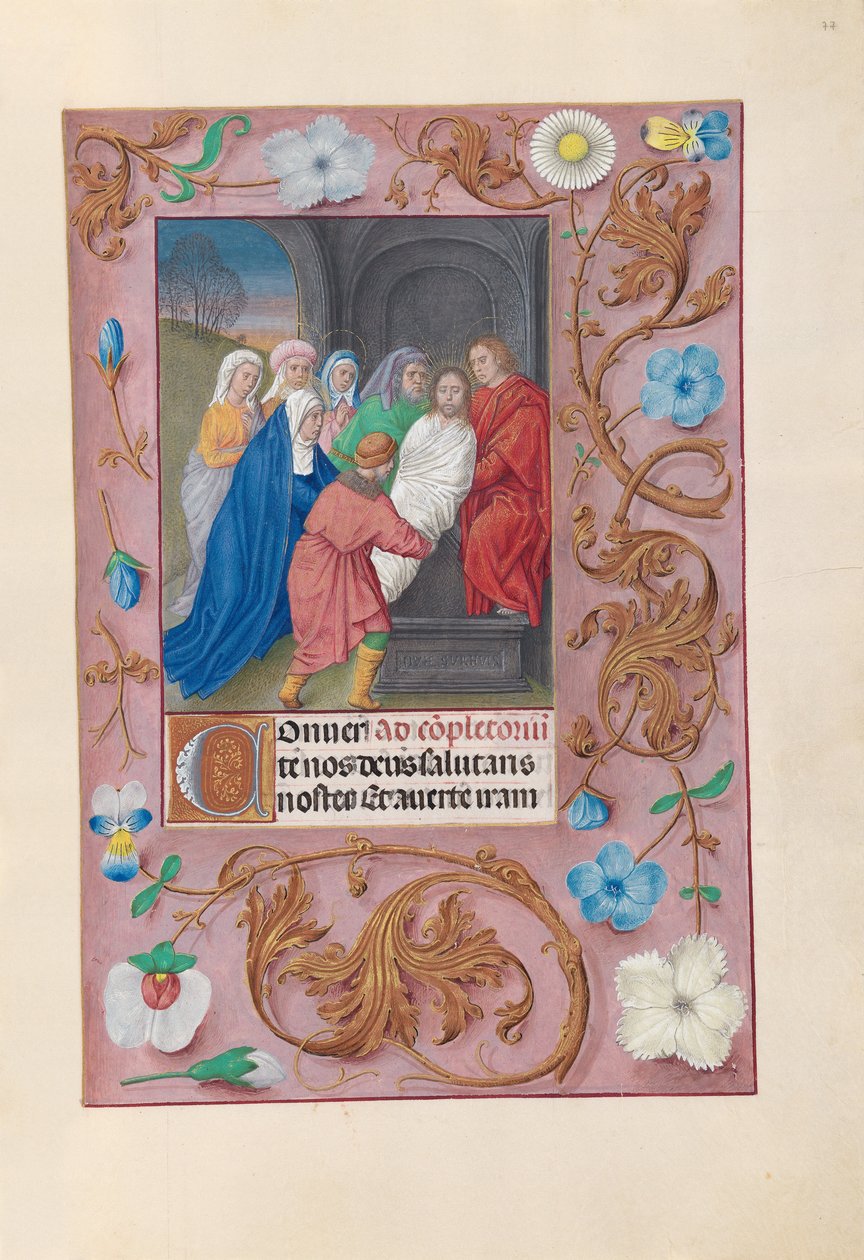 Hours of Dronning Isabella den Katolik, Dronning af Spanien: Fol. 77r, Begravelse, ca. 1500. af Master of the First Prayerbook of Maximillian