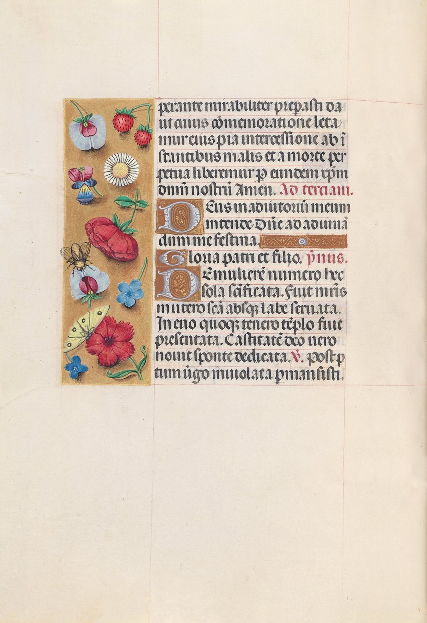 Dronning Isabella den katolske, dronning af Spaniens åbningstider: Fol. 82v, ca. 1500. af Master of the First Prayerbook of Maximillian