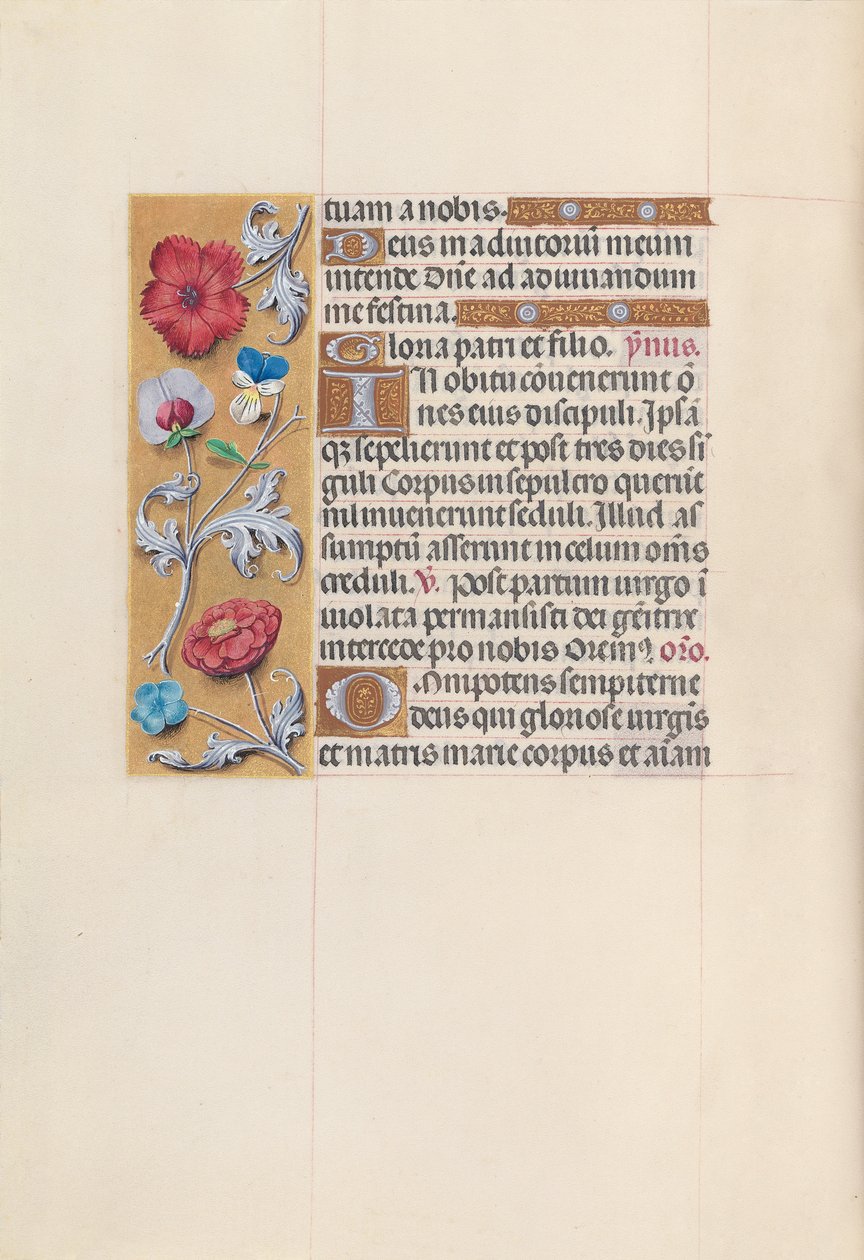 Dronning Isabella den katolske, dronning af Spaniens åbningstider: Fol. 85v, ca. 1500. af Master of the First Prayerbook of Maximillian