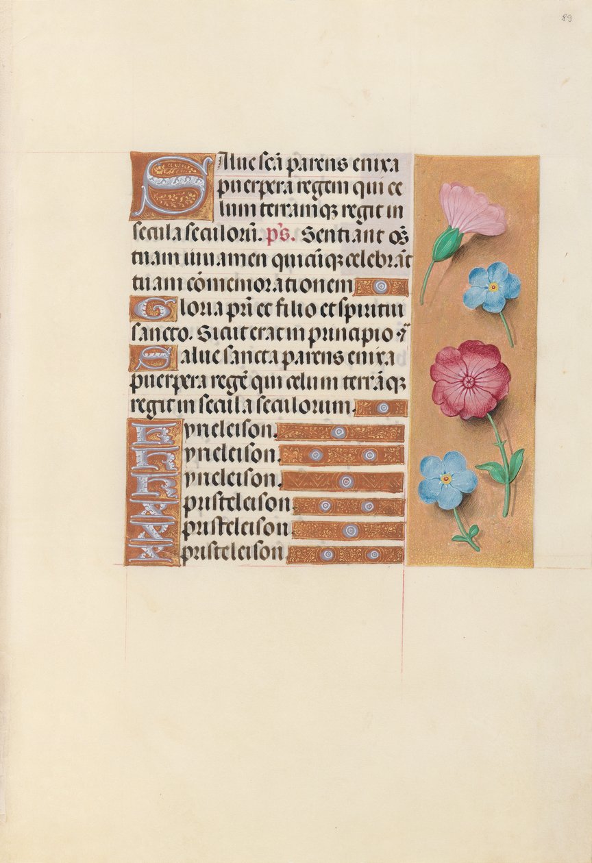 Hours of Dronning Isabella den Katolik, Dronning af Spanien: Fol. 89r, ca. 1500. af Master of the First Prayerbook of Maximillian