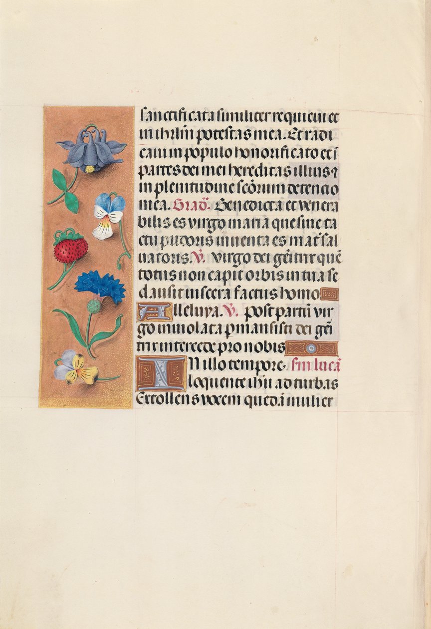 Dronning Isabella den katolske, dronning af Spaniens åbningstider: Fol. 90v, ca. 1500. af Master of the First Prayerbook of Maximillian