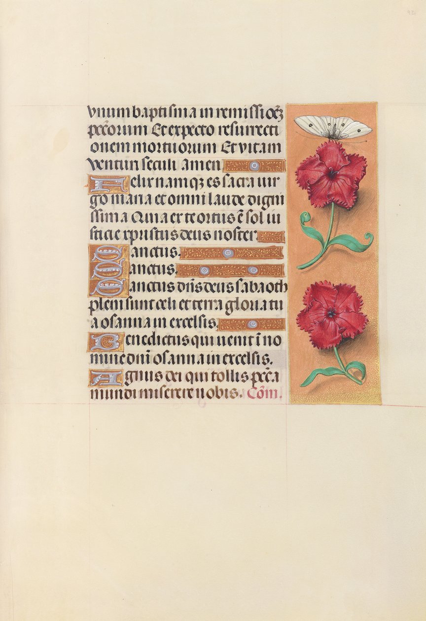 Hours of Dronning Isabella den Katolik, Dronning af Spanien: Fol. 92r, ca. 1500. af Master of the First Prayerbook of Maximillian