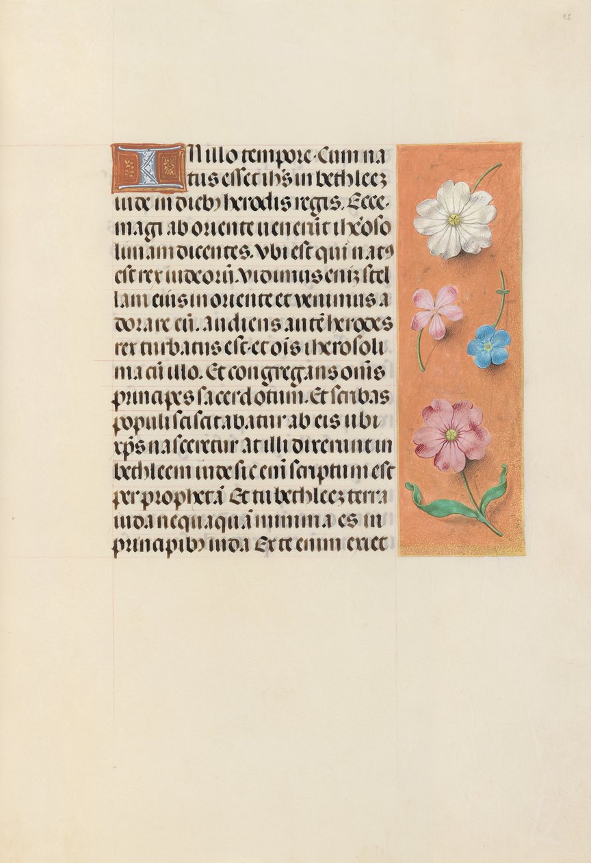 Dronning Isabella den katolske, dronning af Spaniens åbningstider: Fol. 95r, ca. 1500. af Master of the First Prayerbook of Maximillian