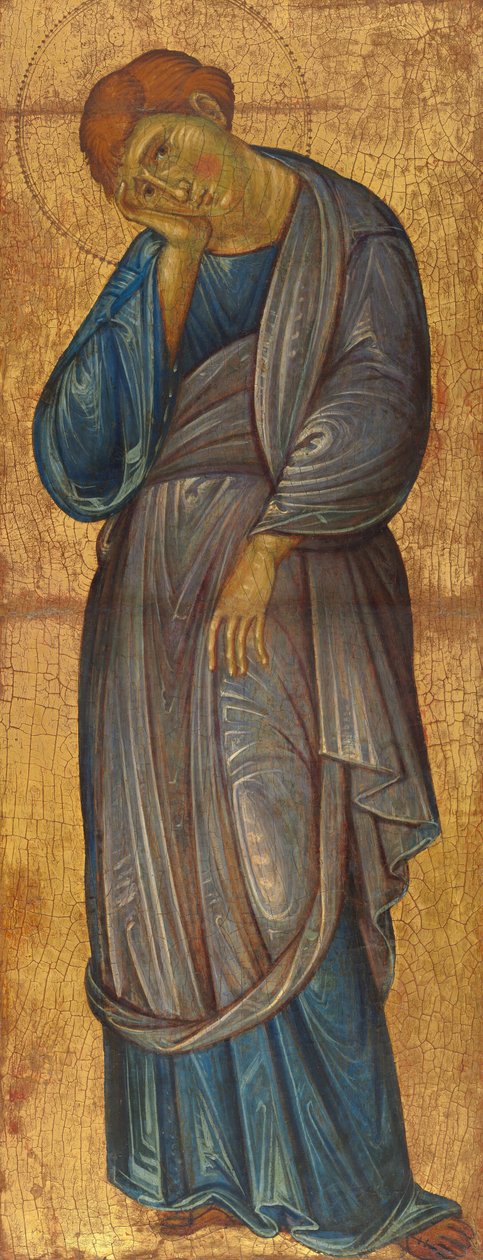 Den sørgende Sankt Johannes Evangelisten, ca. 12701275. af Master of the Franciscan Crucifixes