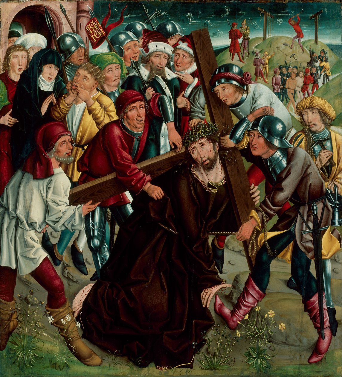 Kristus bærer korset, ca. 1490 af Master of the Freising Visitation
