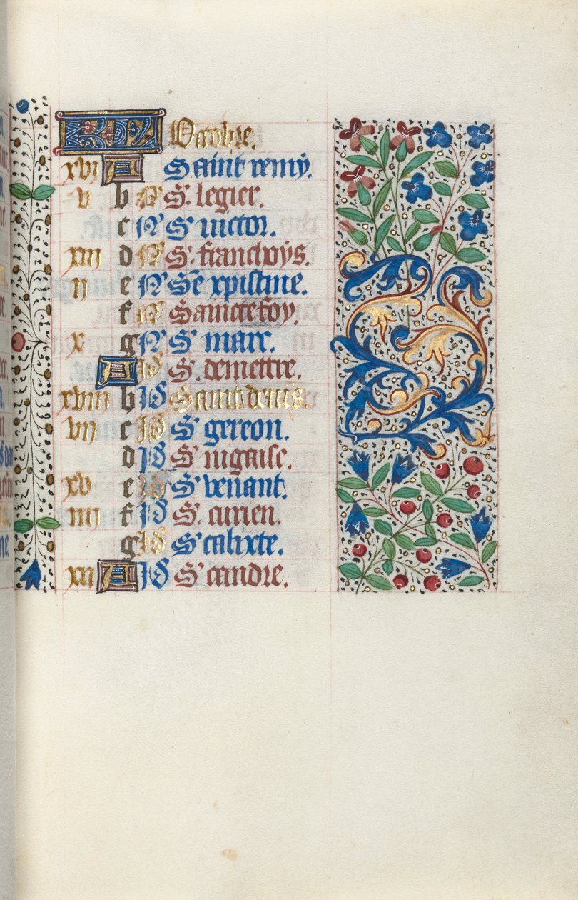 Timebog Brug af Rouen: fol. 10r, c. 1470. af Master of the Geneva Latini