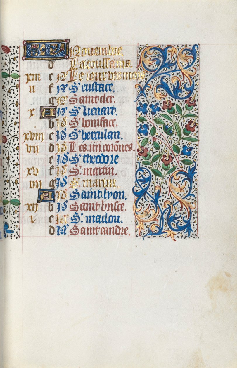 Timebog Brug af Rouen: fol. 111r, ca. 1470. af Master of the Geneva Latini