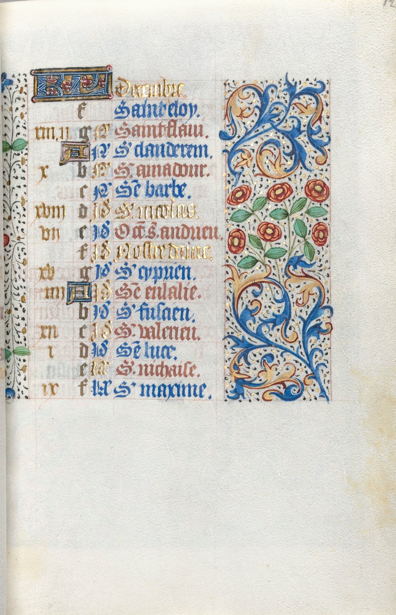 Timebog Brug af Rouen: fol. 12r, c. 1470. af Master of the Geneva Latini