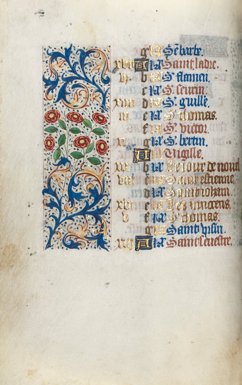 Timebog Brug af Rouen: fol. 12v, c. 1470. af Master of the Geneva Latini