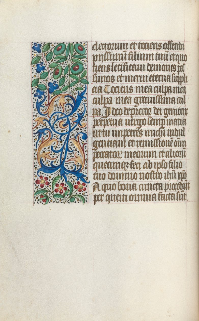 Timebog Brug af Rouen: fol. 25v, ca. 1470. af Master of the Geneva Latini
