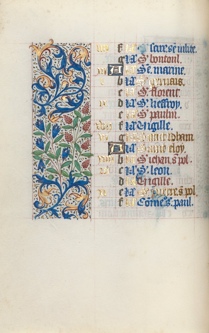 Timebog Brug af Rouen: fol. 6v, c. 1470. af Master of the Geneva Latini