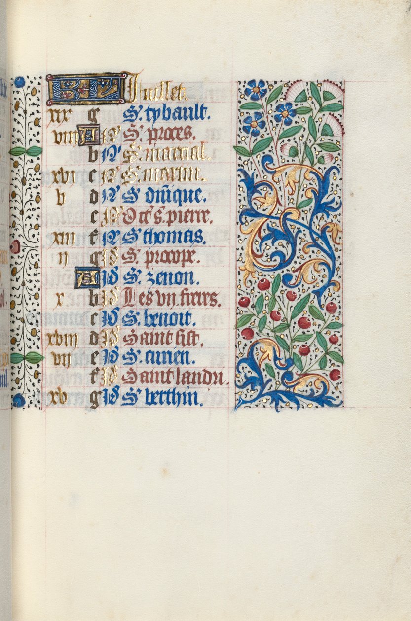 Timebog Brug af Rouen: fol. 7r, c. 1470. af Master of the Geneva Latini