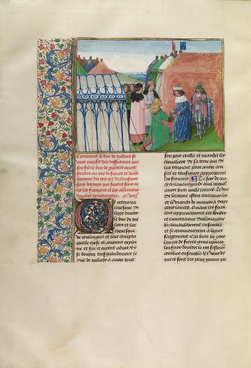 Kong Karl VI af Frankrig modtager hertugen af Jülich af Master of the Getty Froissart